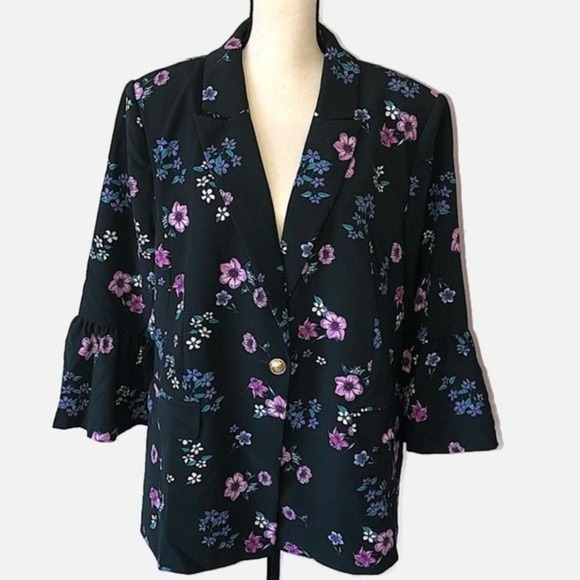 Dark Green Lane Bryant Blazer Petite NWOT - Picture 1 of 14